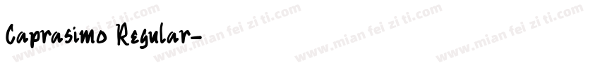 Caprasimo Regular字体转换